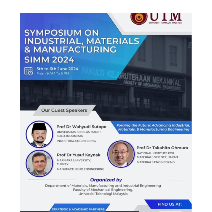 Symposium on Industrial, Materials & Manufacturing SIMM 2024